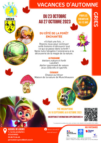 ACCUEIL DE LOISIRS DU 23 AU 27 OCTOBRE
