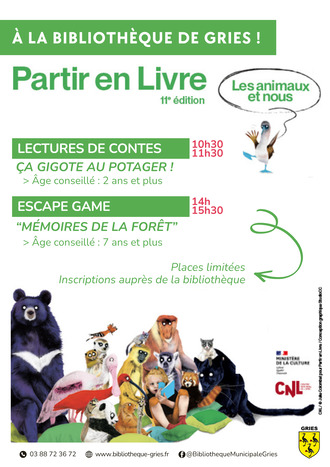 Séance « lecture » et Escape Game à la Bibliothèque de Gries !