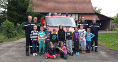 Activité périscolaire avec les pompiers de Gries